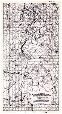 Map of the Meuse-Argonne Offensive, 1918.