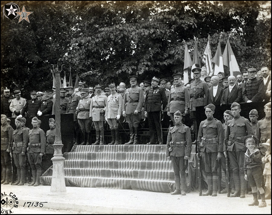 Bastille Day at A.E.F. General Headquarters, Chaumont, France July 14. 1918.