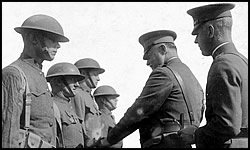 MAJOR GENERAL HUNTER LIGGETT, Sergeant J. Bushman, Co. G., 9th Inf., Major A. D'Alary Fechet, 2nd Battalion, 23rd Inf. and Lieut. L.D. Cook, 2nd Batalion, 55th Co., U.S.M.C.