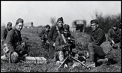 Machine gun crew of the 4th M. G. Bn., Second Division. Valley of the Aire, near Fleville, France. October 29, 1918.