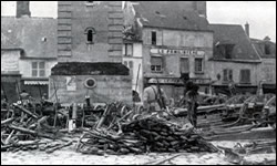 Captured Weapons in Public Square in Villers-Cotterêts, July 27, 1918.
