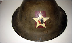 Battery B, 15th Field Artillery tunic and helmet