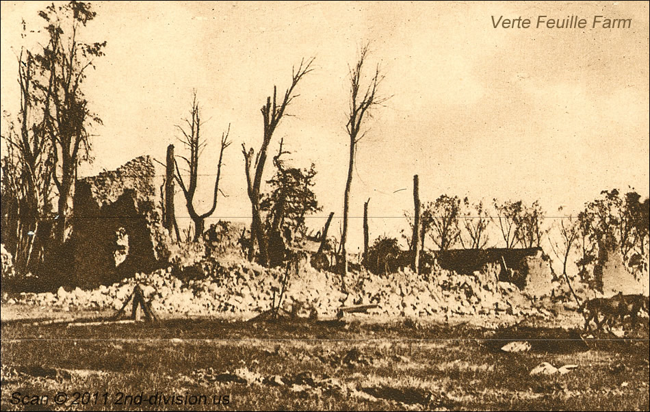 The Verte Feuille Farm was taken by the 2d Bn., 5th Marines, on the morning of July 18, 1918. Maj. Ralph Kayser was the commanding officer.