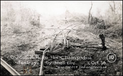 60cm. R. R. in the Champagne destroyed by Shell-fire.