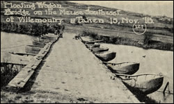 Floating Wagon Bridge on the Meuse Southeast of Villemontry.