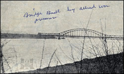Crown Prince Wilhelm Bridge at Engers, Germany.