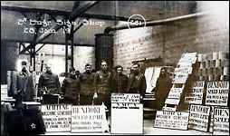 2nd Engineer Sign Shop at Engers, Germany January 1919.