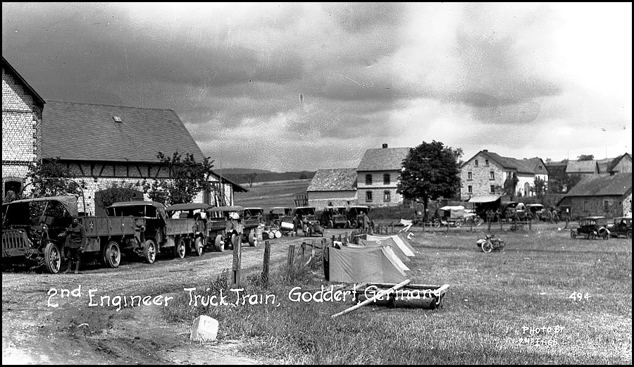 2nd Engineer Truck Train at Goddert, Germany. 1919.