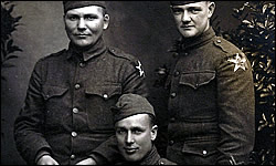 Three unknown 2nd Engineers at Engers, Germany 1919.