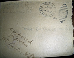 2nd Engineers censored envelope cover April 1918