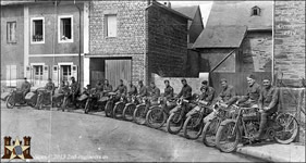 2nd Engineers on Harley Davidson motorcycles at Engers, Germany.