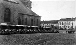 Ambulances of 2d Div., Beaumont, France. November 11, 1918.