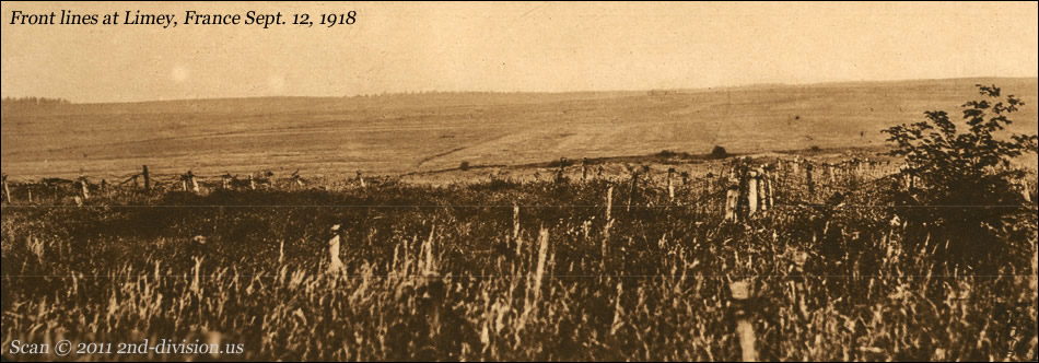 Front lines at Limey, France Sept. 1918.