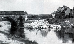 Main Bridge at Chateau-Thierry, Blown Up by French to Prevent Germans from Crossing