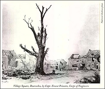 Village Square, Bouresches, by Capt. Ernest Peixotto, Corps of Engineers