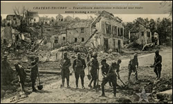 American workers remaking a road at Chateau Thierry.