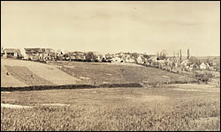 The town of Belleau, with Belleau Woods on the left, with Hill No. 193 the German position of resistance on the right.