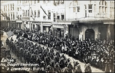American troops passing through Luxembourg 1918