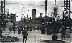 USS Pastores and USS Aeolus at Hoboken, N. J.