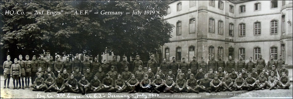 HQ. Co. — 2nd. Engrs. — "A.E.F." — Germany — July 1919